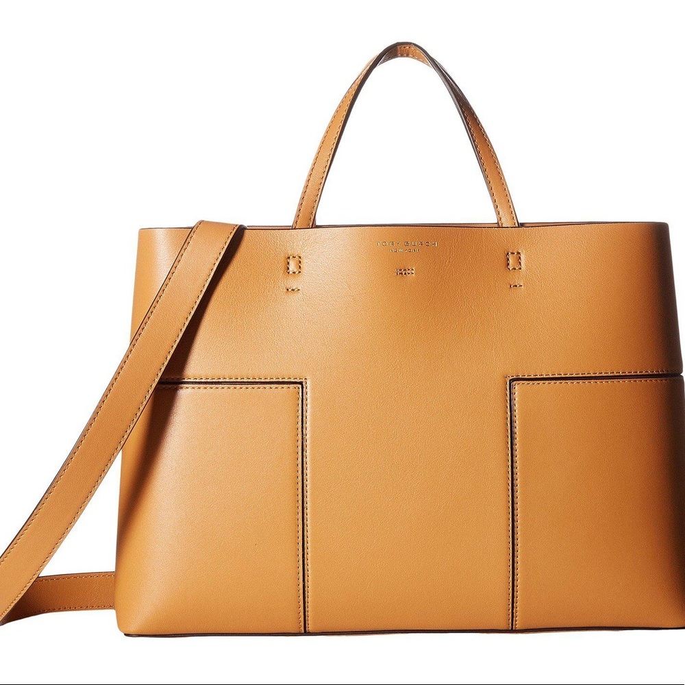 NEW Tory Burch Block-T Triple Compartment Tote